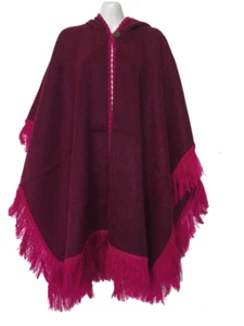 WHOLESALE LOT OF 10 SOFT & BEAUTIFUL ALPACA HOODED QUINCHUQUI PONCHOS 10V - Picture 1 of 12