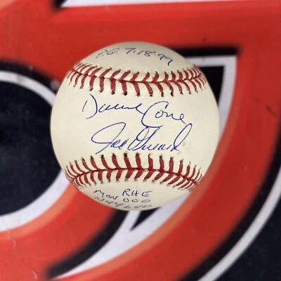 David Cone Joe Girardi Signed Perfect Game OMLB Baseball Autographed JSA Yankees - Image 1 of 4