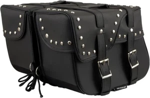 15" W x 11" H MOTORCYCLE WATERPROOF STUDDED SADDLEBAGS FOR HONDA - HSA86 - Picture 1 of 10