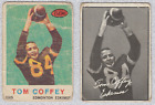 1959 1961 TOPPS TOM COFFEE ROOKIE CARDS # 46 & #33 (PAIR)