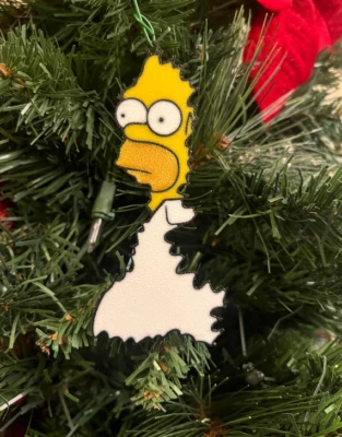 Adorno Homer Simpson Bush | Navidad | Divertido | Meme | Detallado Foto 1 de 4