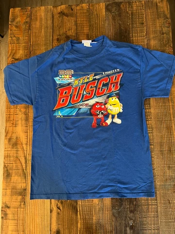 Kyle Busch 2009 M&M’s Blue T-shirt Size Large P2 Cover