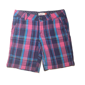 SO Authentic Plaid Chino Shorts Girls Size 8 - Picture 1 of 3