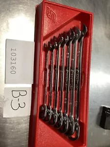 Snap-On Tools 7Pc 7 SAE 3/8 - 3/4" Reversible Flank Drive Plus Ratcheting Wrench - Picture 1 of 3