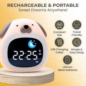 Bright Toddler Night Light with Sleep Trainer Sound Machine for Kids - Picture 1 of 4