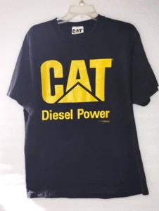 Vintage 90’s CAT Caterpillar Diesel Power RARE FADER Construction Shirt Size L - Picture 1 of 10