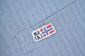 Napapijri Men's Long Sleeve Striped Shirt Size M - Imagen 1 de 5