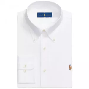 Polo Ralph Lauren Custom Fit Oxford Shirt for Men - White - Picture 1 of 1