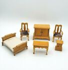 Vintage 1995 Homestyles Wooden Wood Dollhouse Furniture Bedroom Miniature 6 pcs