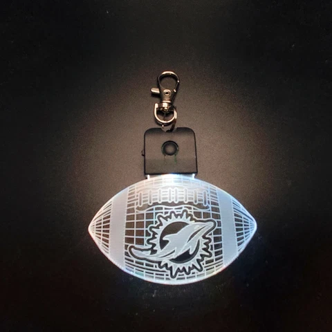 NFL Miami Dolphins  Football  3D Light Keychain Cover