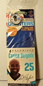 Carlos Delgado USA Colorized Statehood Quarter MLB Signature Series - Brandneu - Bild 1 von 2