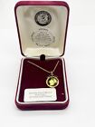 VINTAGE SOLID SILVER COTSWOLD ENAMEL R E TOMBS COIN LADIES PENDANT AND NECKLACE