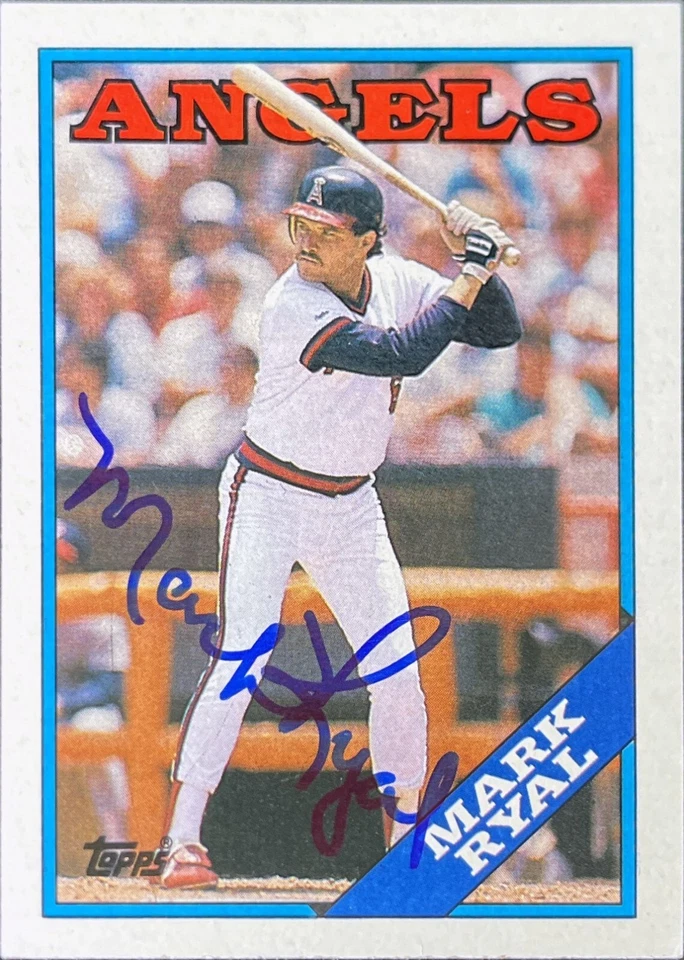1988 Topps #243 Mark Ryal California Angels AUTO SIGNED COA - Image 1 of 1