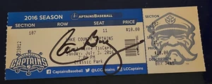 CARLOS BAERGA AUTOGRAPH LAKE COUNTY CAPTAINS 2016 Game Ticket Stub Indians A - Picture 1 of 1