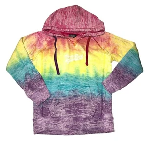 RAINBOW TIE DYE SUDADERA CON CAPUCHA TALLA S POLAR TOP OF THE ROCK BOLSILLO KANAGROO MUJER - Imagen 1 de 6