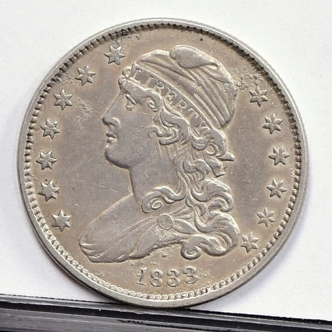 1833 Bust Quarter - XF Details, Cleaned (#48487-H) Cover