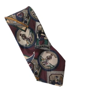 Baseball Sports Ball Bat Cap Pennant Novelty Polyester Necktie - Picture 1 of 6