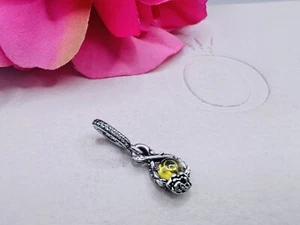 AUTHENTIC PANDORA DISNEY BELLE INFINITY & ROSE FLOWER PENDANT #399525C01 - Picture 1 of 7