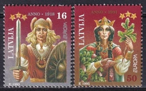 Latvia 1995 Yvert #372/73 Europe CEPT MNH VF - Picture 1 of 1