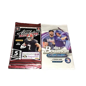 (1)23 Panini Absolute Football-5 Cards& (1)23 Bowman Platinum Baseball-4 Card Pk - Picture 1 of 4