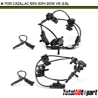 4 件全新 ABS 车轮速度传感器适用于凯迪拉克 SRX 2014 2016 V6 3.6L 前后 — 第 1/4 张图片