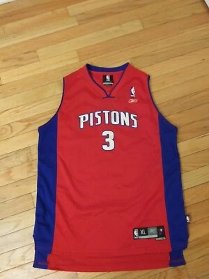 Camiseta Ben Wallace Detroit Pistons NBA Reebok Alt Red Juvenil XL (18-20) Foto 1 de 4