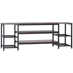 HOMCOM TV Unit Cabinet for TVs up to 60 Inches with Shelves Brown and Grey - Picture 1 of 11