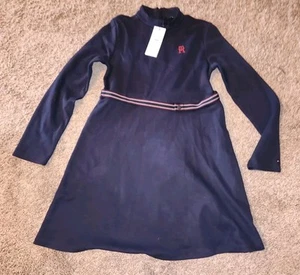 Girls TOMMY HILFIGER Dress - SIze XL (16) - Long Sleeve Monogram Belted NEW - Picture 1 of 9
