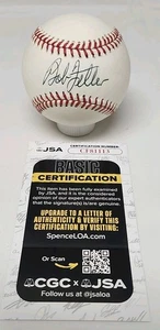 Bob Feller Signed Rawlings Official American League Baseball JSA COA INDIANS - Picture 1 of 3