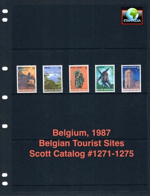 $4.50 Scott Value - 1987 BELGIUM Tourism Sites Architecture CV MNH NH UMM - Image 1 of 4