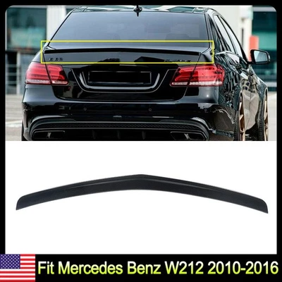 For Benz W212 E350 E400 E500 E63 2010-2016 Carbon Look Rear Trunk Spoiler Wing Foto 1 de 4