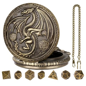 7 Stück Mini Micro Metall Würfel Set für Dungeons and Dragons DND RPG MTG Tischspiele - Bild 1 von 12
