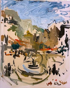 Cubism Impressionist Modern 16x20 Canvas Original Oil Painting Cityscape - Picture 1 of 2