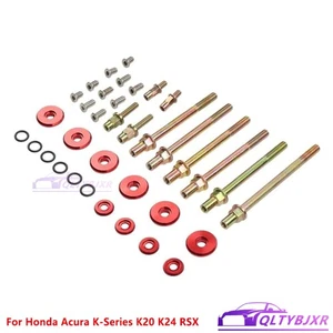 Low Engine Valve Cover Washer For Acura For Honda Civic K-Series K20 K24 RSX Red - Foto 1 di 19
