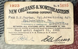 E. H. Suydam 1923 New Orleans & Northeastern Railroad Company  - Picture 1 of 2