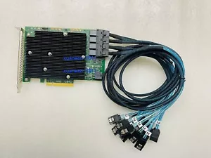 LSI SAS 9300-16I 12GB/S HBA BUS ADAPTER CARD IT Mode 4*SFF-8643 SATA Cable - Picture 1 of 6
