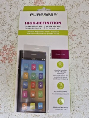 iPhone 11/ XR Screen Protector PureGear HD Tempered Glass with Installation Tray - Image 1 of 2
