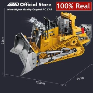 4wd Remote Control Excavator Dump Truck Crawler Bulldozer Rc Model Car Toy Alloy - Picture 1 of 27
