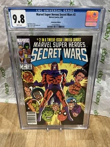 Marvel Super-Heroes Secret Wars #2 CGC 9.8 White Pages 1984 New Slab Newsstand - Picture 1 of 3