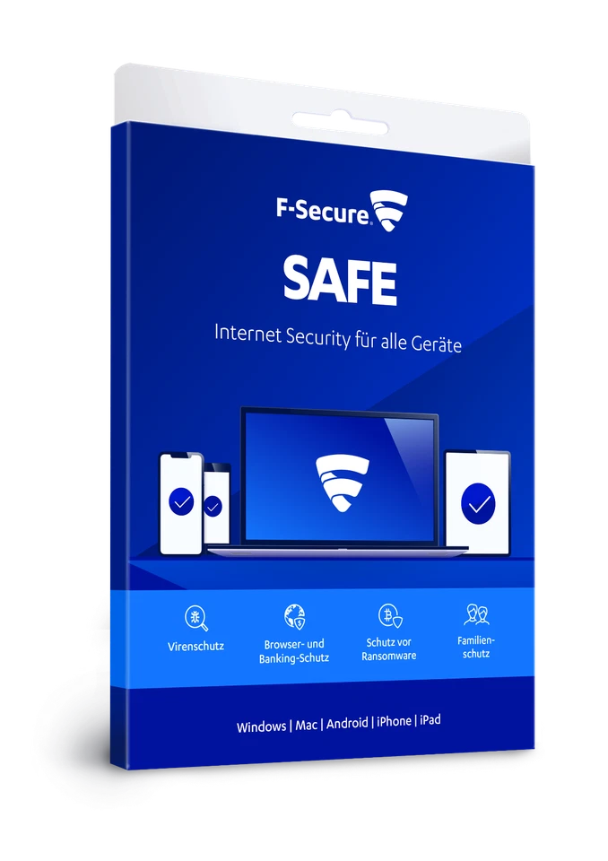 F-Secure Safe 2024 - 2025 -  3 PC 5 PC Geräte | 1 Jahr - 2 Jahre Download ESD - Bild 1 von 3