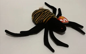 Spider Spinner beanie baby ty Original tag Brown Stuffed PVC Pellets See Tag - Picture 1 of 12