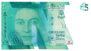 2020 Gibraltar 5 Pounds QEII CIR. 5 Pound Gibraltarians Queen Elizabeth II - Picture 1 of 2