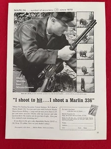 Vintage 1961 Marlin 336 Big Game Print Ad -Ad Only - Picture 1 of 7