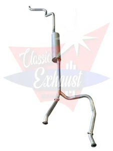 1966-77 FORD BRONCO 289/302/351 C.I. SINGLE ALUMINIZED EXHAUST - Picture 1 of 1