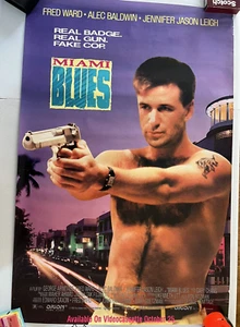 Miami Blues Original video release poster 25 x 38 Rolled Alec Baldwin - Picture 1 of 1