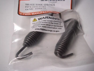 Harley Brake Shoe Springs Front Mechanical 41-68 FL 55-65 FLH V-Twin 13-0209 E7 - Image 1 of 4