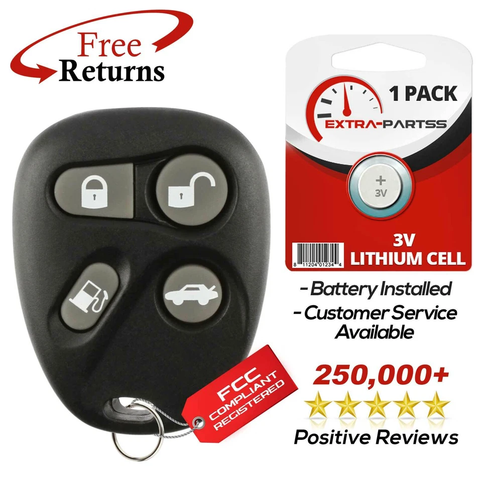 For 1998 1999 2000 Cadillac Deville Remote Keyless Entry Key Fob - Image 1 of 4