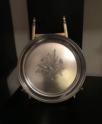 Plato de servir vintage ruso de plata 875* de la década de 1950 **Excelente estado** Foto 1 de 4