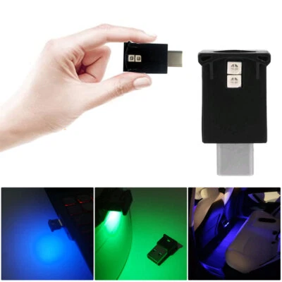 Type-C LED 8 Color RGB Gradient Bright Adjustable Atmosphere Car Interior Lamp - Image 1 of 4