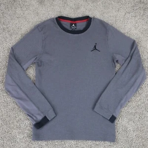 Air Jordan Thermal Shirt Mens S Gray Waffle Knit Performance Stretch - Picture 1 of 11